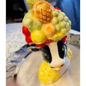 Vintage Vandor 1987 Carmen Miranda Cow Salt Pepper Shakers Korea